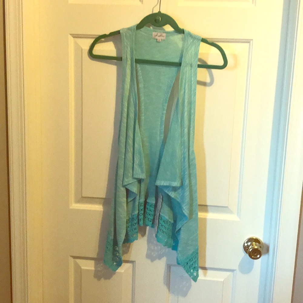 Blue cardigan
